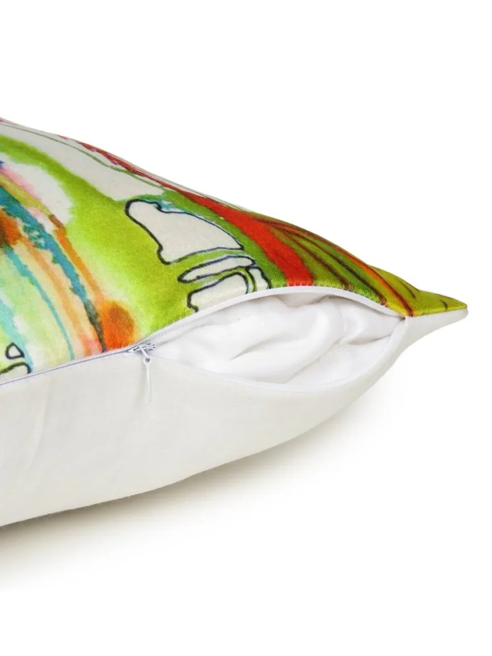 Oussum Accent Pillow Cover Cotton Abstract Print Cushion Case Square Set of 2